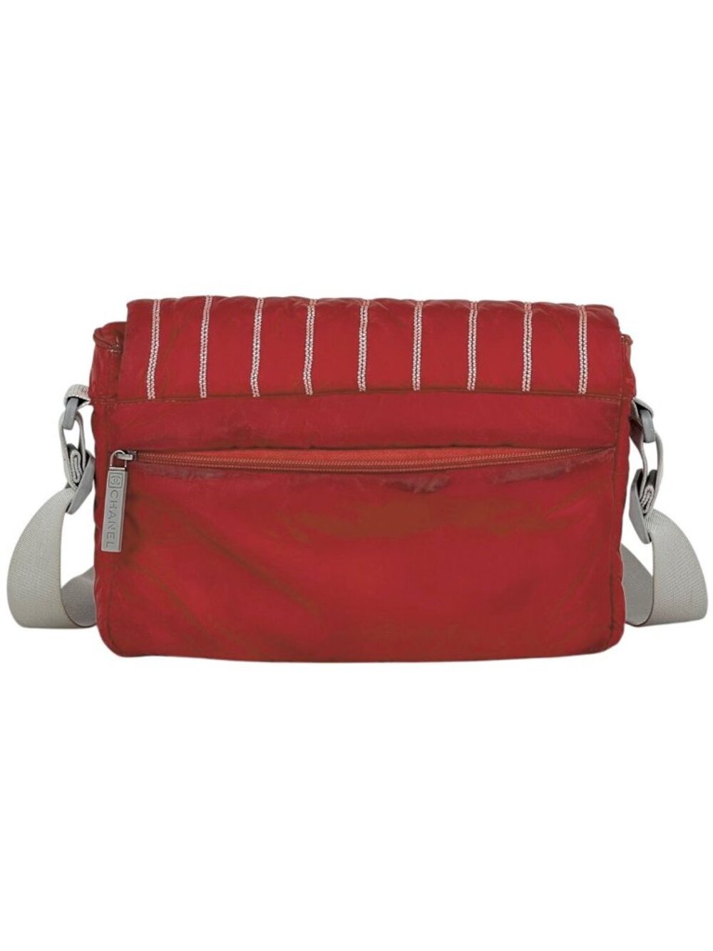 Chanel Sports Line Shoulder Bag CC Logo Nylon Red - Picture 3 of 15